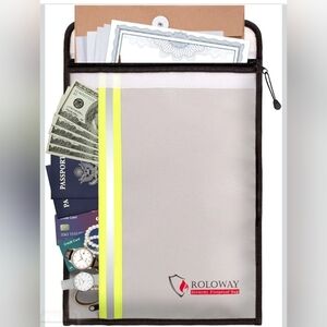 Fireproof Document Bag - Black and Yellow